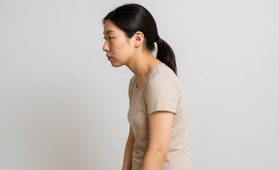 巻き肩のイメージ