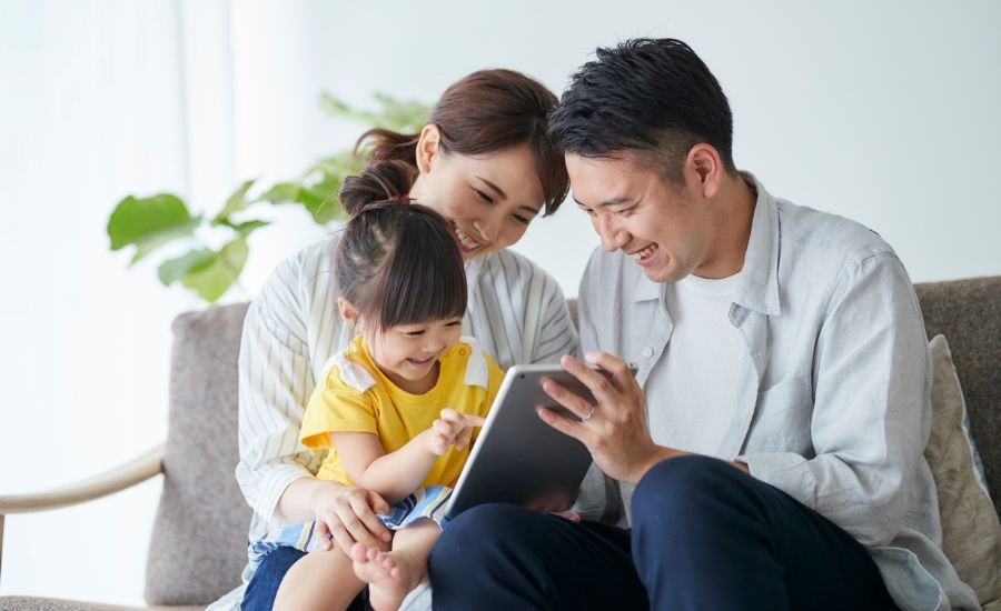 親子の触れ合い
