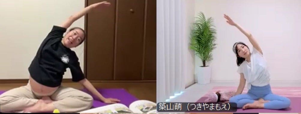 ベビママヨガ受講の様子