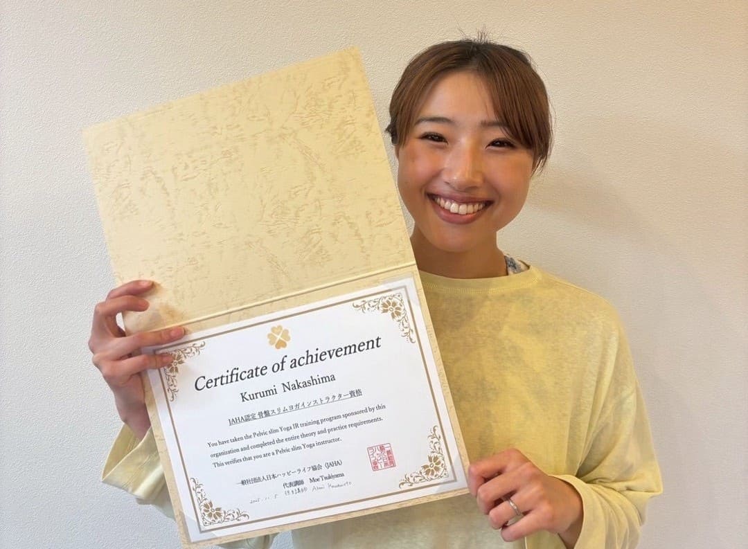 金沢市の来美さん 骨盤スリムヨガ資格取得の様子 2