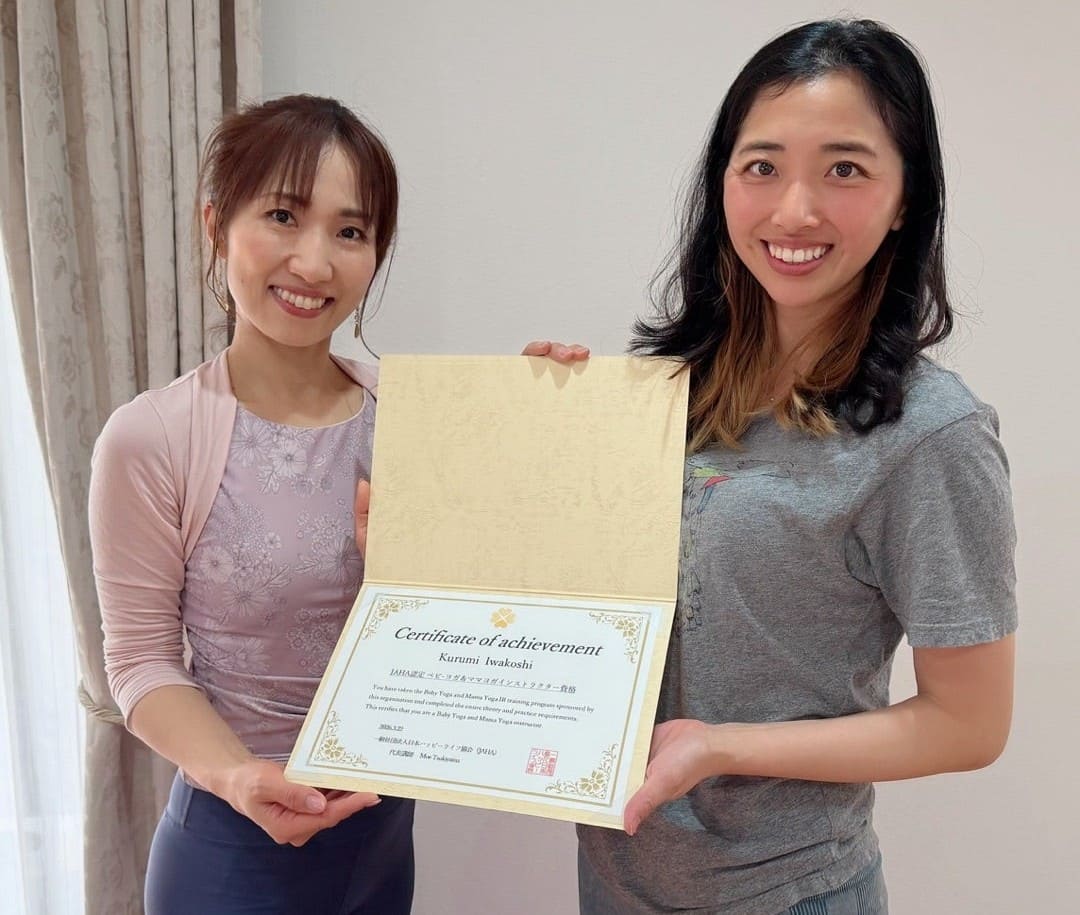 JAHA認定ベビーヨガ＆ママヨガインストラクター実技テストの様子
