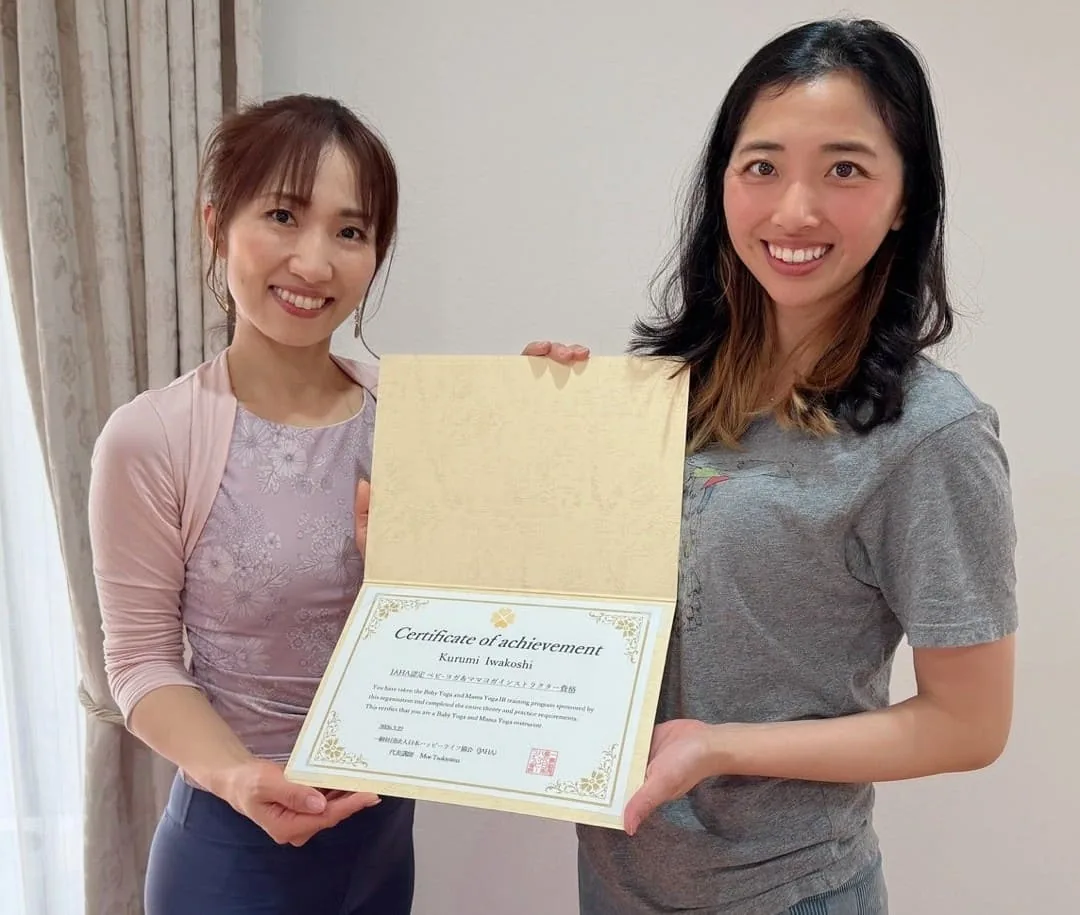 JAHA認定ベビーヨガ&ママヨガインストラクター実技テストの様子