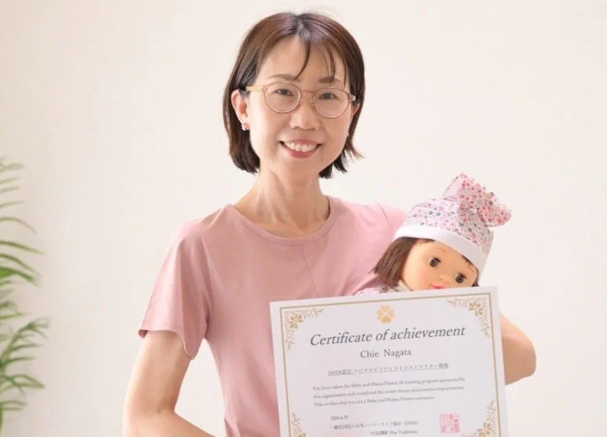 JAHA認定ベビママピラティス1Day資格講座を学び終えたchie先生